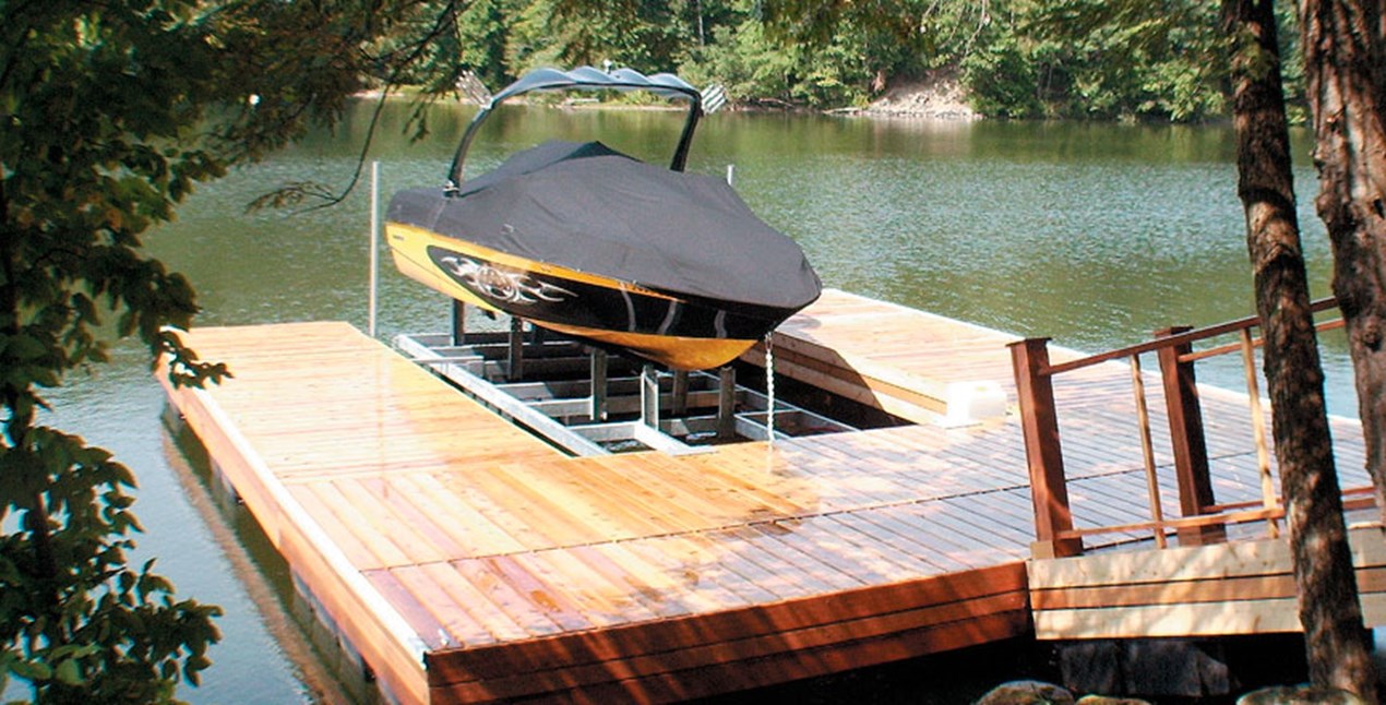 Boat Port With Custom Dock